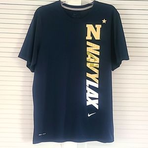 Nike Navy Lax Dri-Fit SS Tee Shirt. Size M  Navy